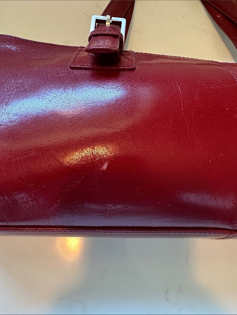 HOBO INTERNATIONAL Red Leather Zip-Top Handbag - Picture 15 of 15